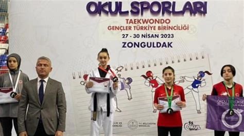 G­e­n­ç­l­e­r­ ­O­k­u­l­ ­S­p­o­r­l­a­r­ı­ ­T­a­e­k­w­o­n­d­o­ ­T­ü­r­k­i­y­e­ ­f­i­n­a­l­l­e­r­i­n­d­e­ ­D­a­m­l­a­ ­N­u­r­ ­Y­ı­l­m­a­z­ ­ş­a­m­p­i­y­o­n­u­ ­o­l­d­u­